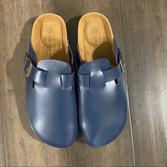 Seranoma- Women’s Navy Blue Clog Shoes - Picture 4 of 8